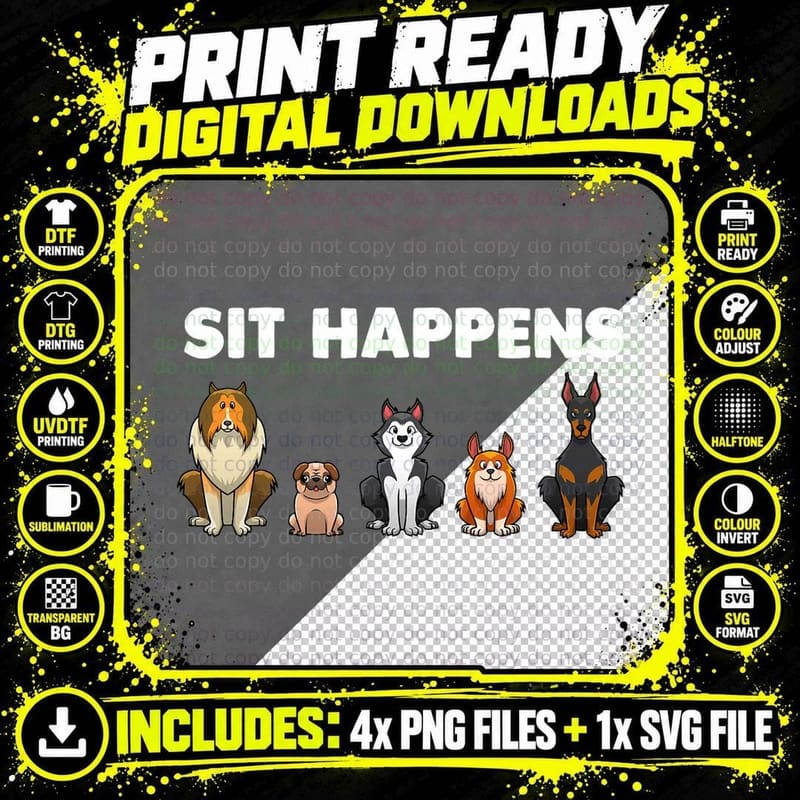 Funny Dog Training Art for Men Women Dog Lover Puppy Pet Png SVG Digital Bundle