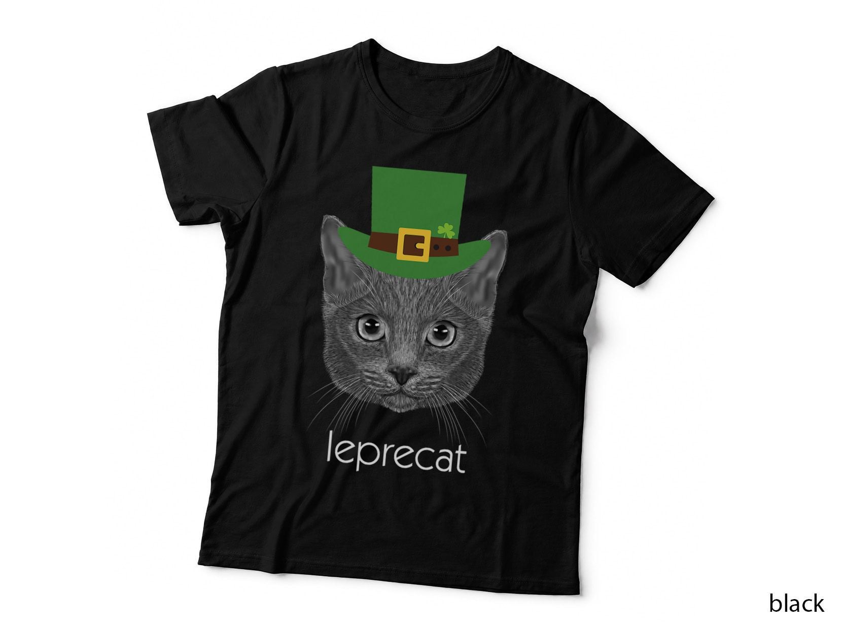 Funny Leprechaun Cat T-Shirt Leprecat St Patricks Day, Irish, Lucky, Shamrock