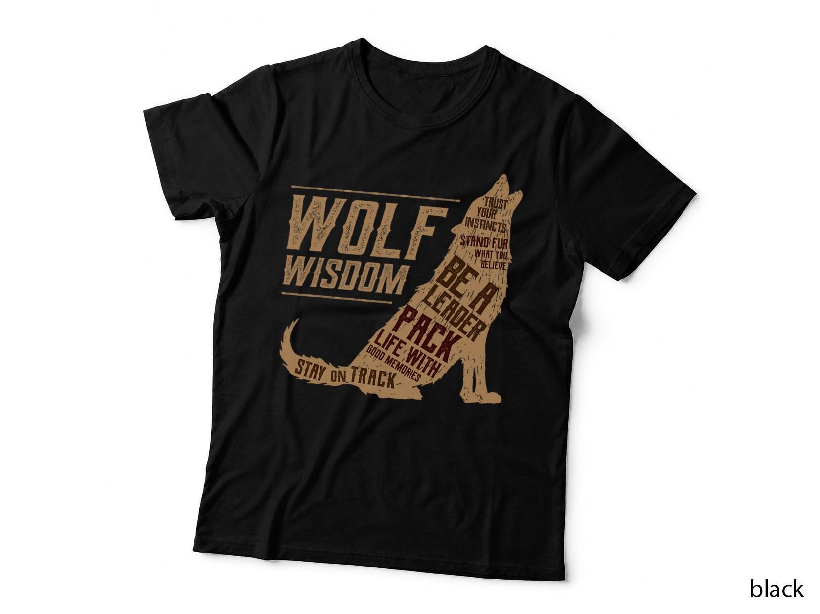 Howling Wolf Wisdom Inspirational Motivational Wolves Gifts T-Shirt