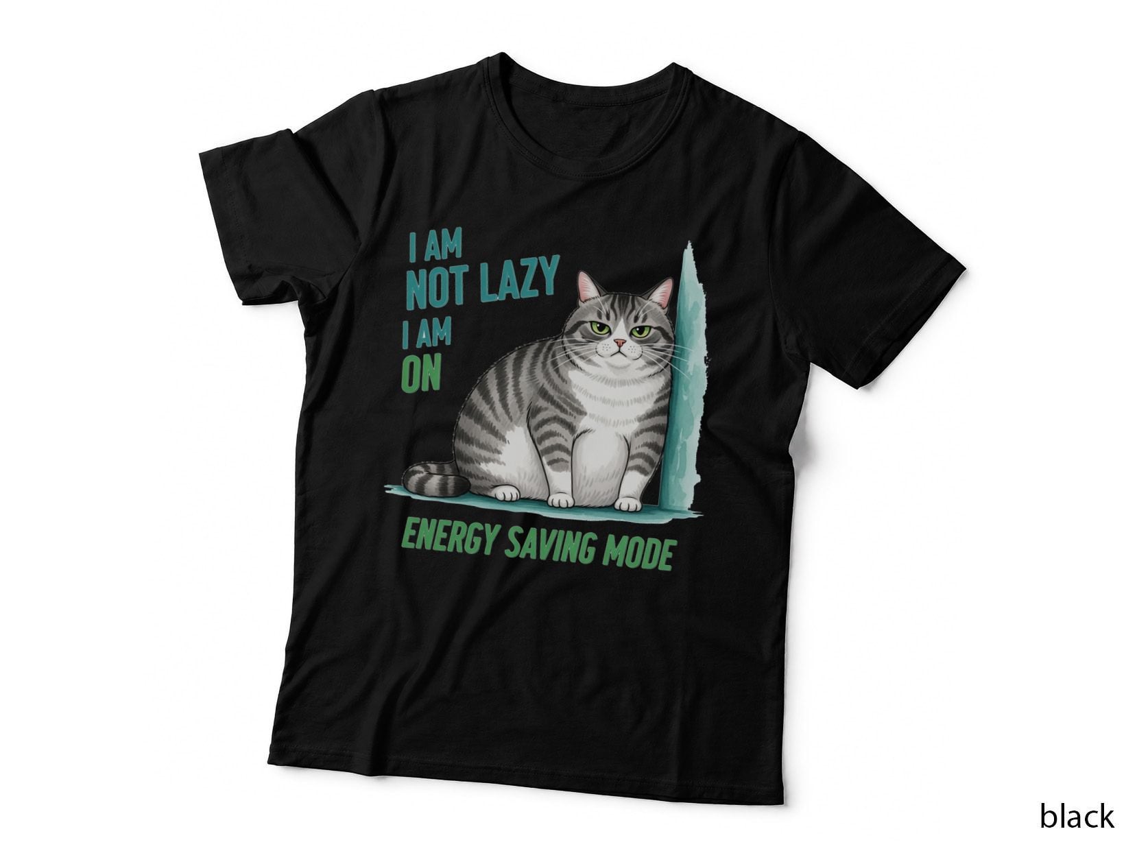 I Am Not Lazy I Am on Energy Saving Mode Sarcastic Animal T-Shirt