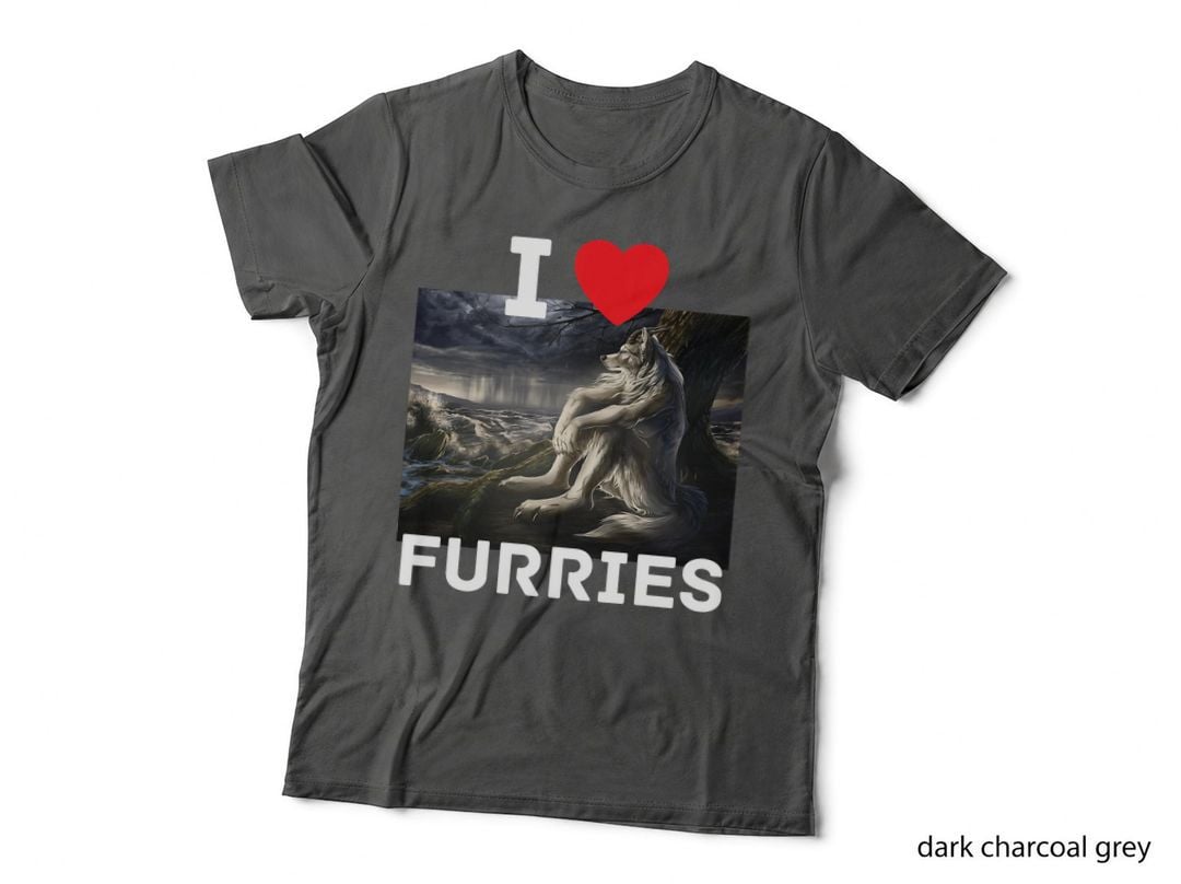 I Heart Werewolfs Funny Cringe Werewolf Wolf Meme T-Shirt