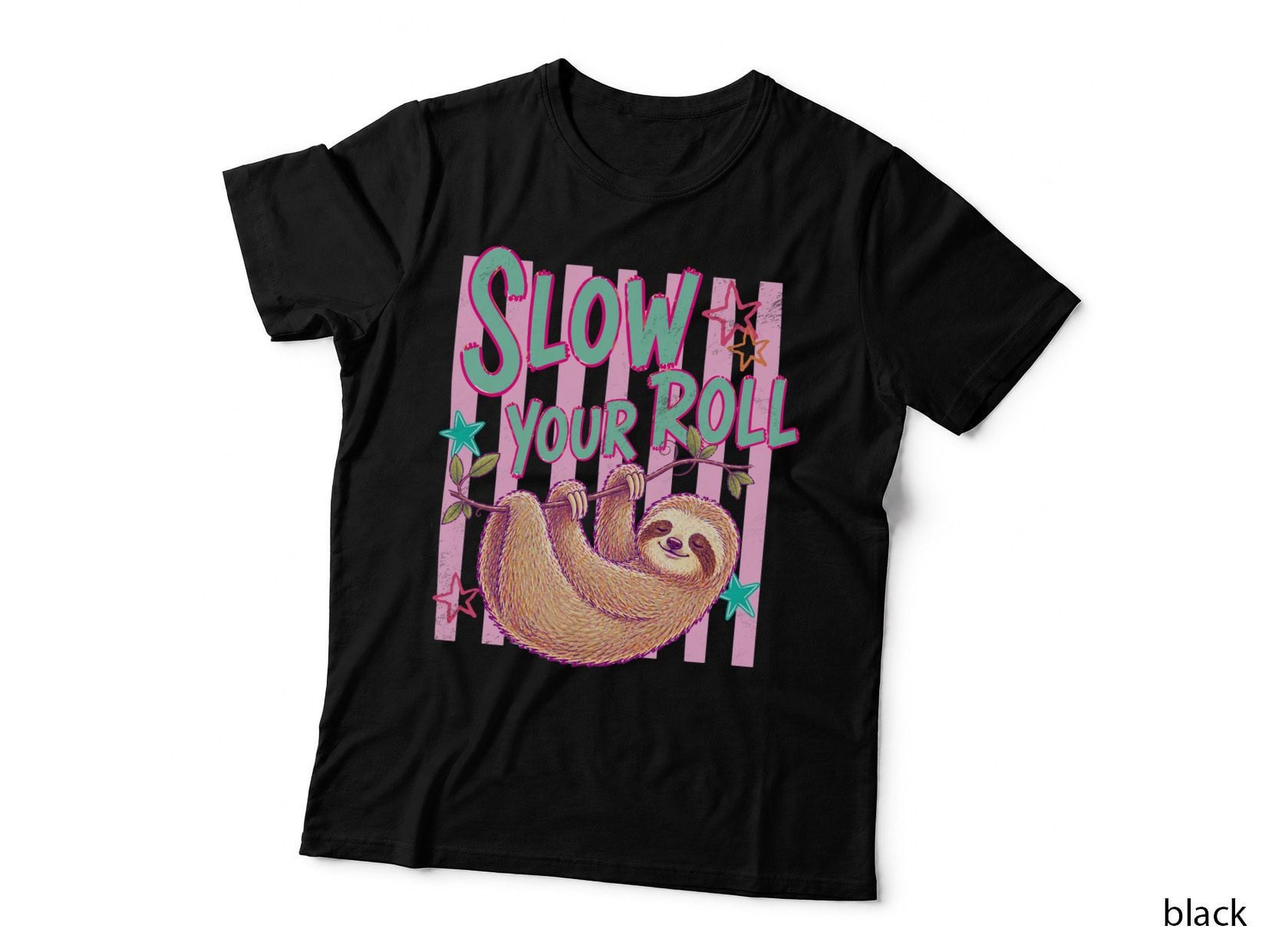 Slow Your Roll Summer T-Shirt, Sloth Hanging Tree Vibes Sunny Tee