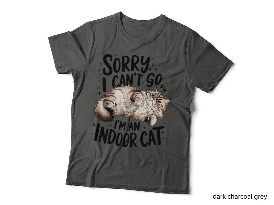 Sorry I Can't Go I'm an Indoor Cat Funny Cat T-Shirt