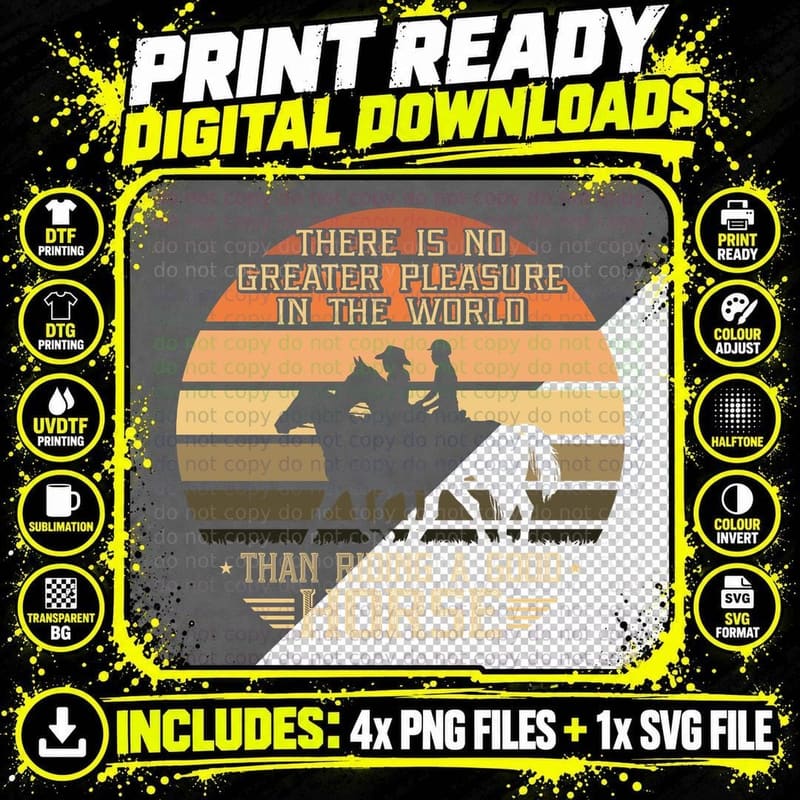There Is No Greater Pleasure in the World Than Riding a Png SVG Digital Bundle