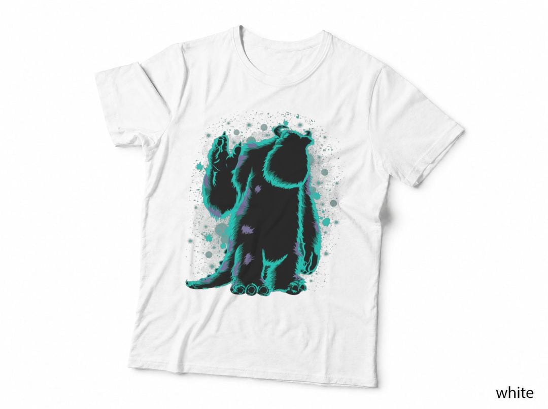 Watercolour Silhouette Bear T-Shirt, Animal Art, Nature Lovers Apparel T-Shirt