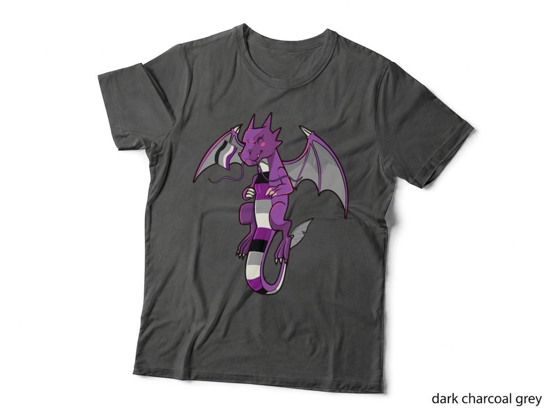 Ace Pride Flag Asexual Dragon Mythical Aroace LGBT Aromantic T-Shirt