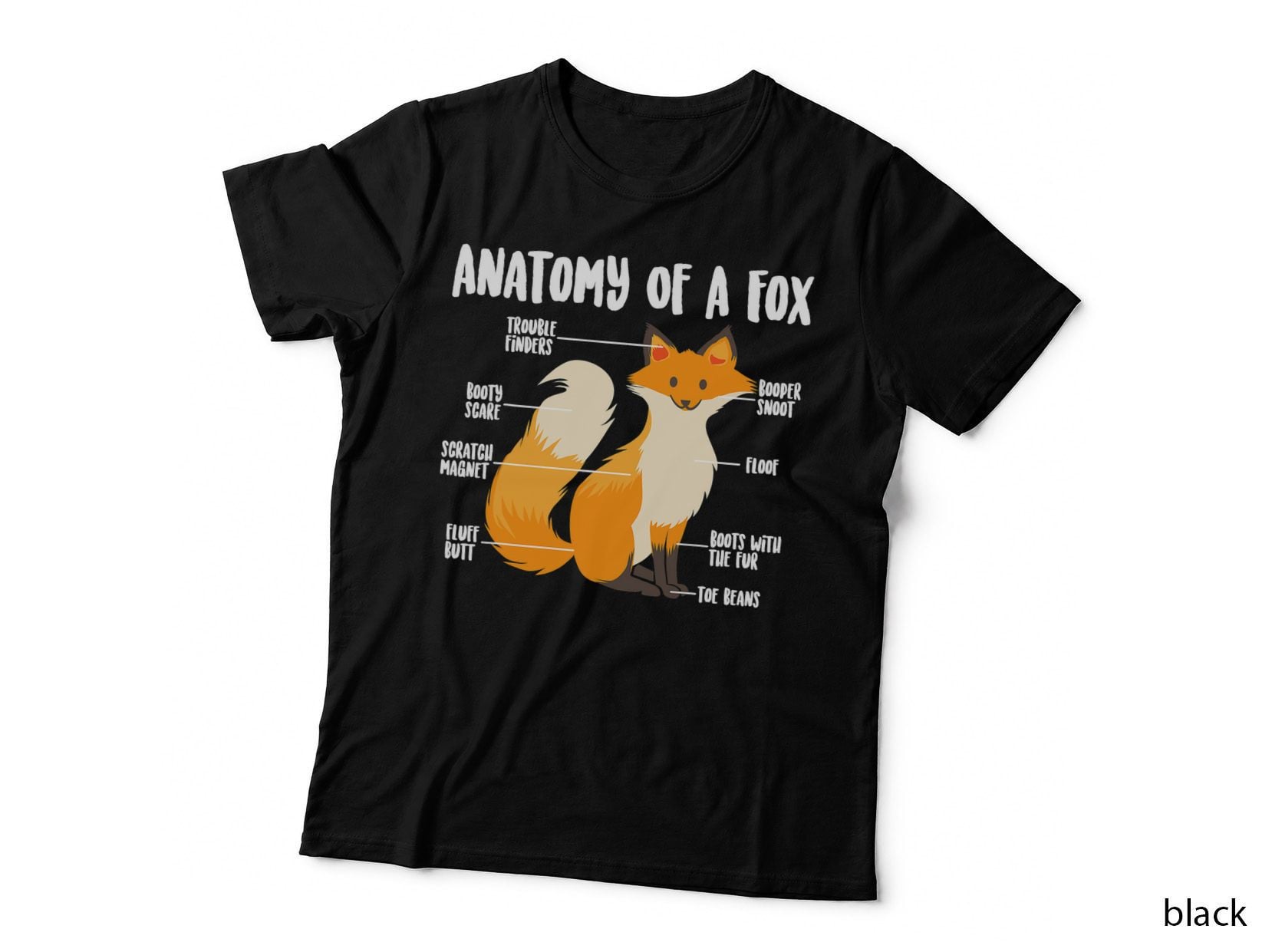 Anatomy of a Fox Cute Sweet Carnivore Funny Animal Gift T-Shirt