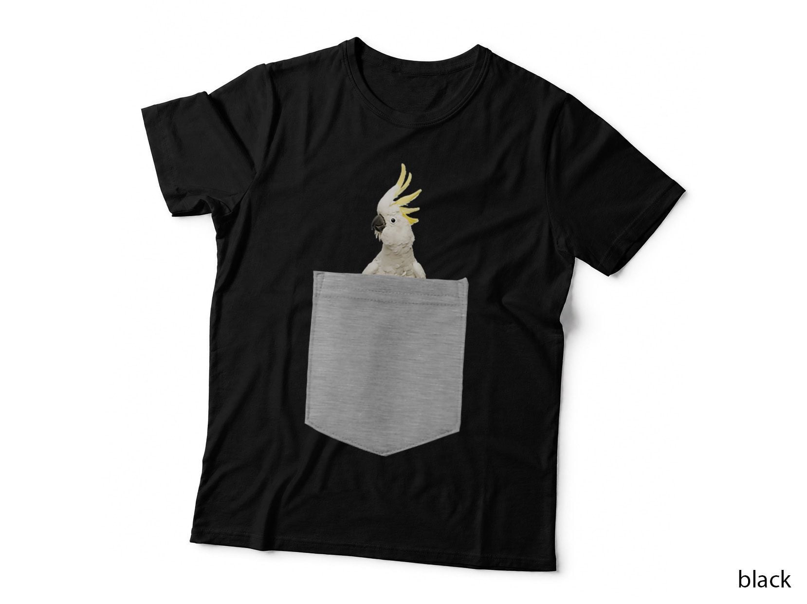 Animal in Your Pocket Crested Cockatoo, Parrot, Bird Lover Gift T-Shirt