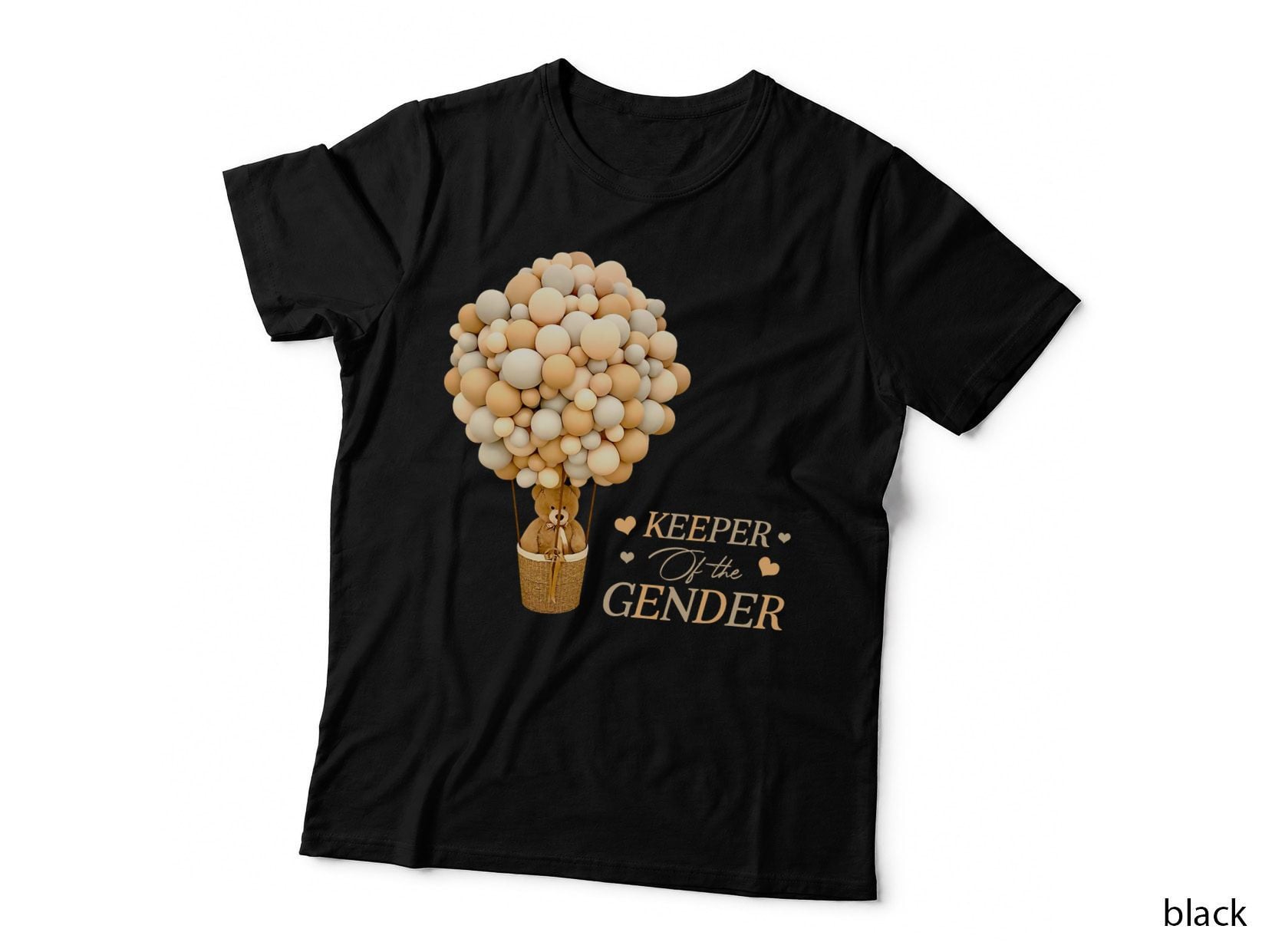 Bear Gender Reveal Shirt Keeper of the Gender Baby Shower T-Shirt
