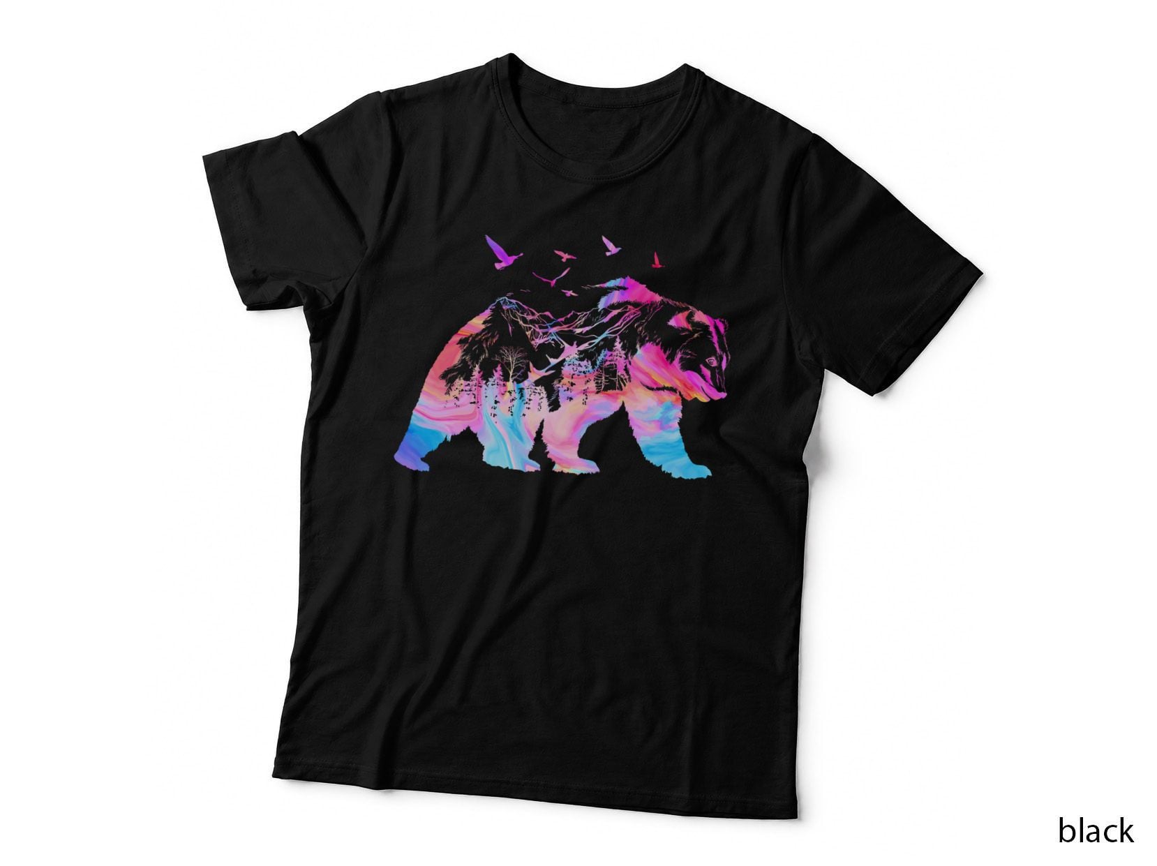 Bear Nature Outdoor Mountains Forest Trees Bear Wildlife T-Shirt
