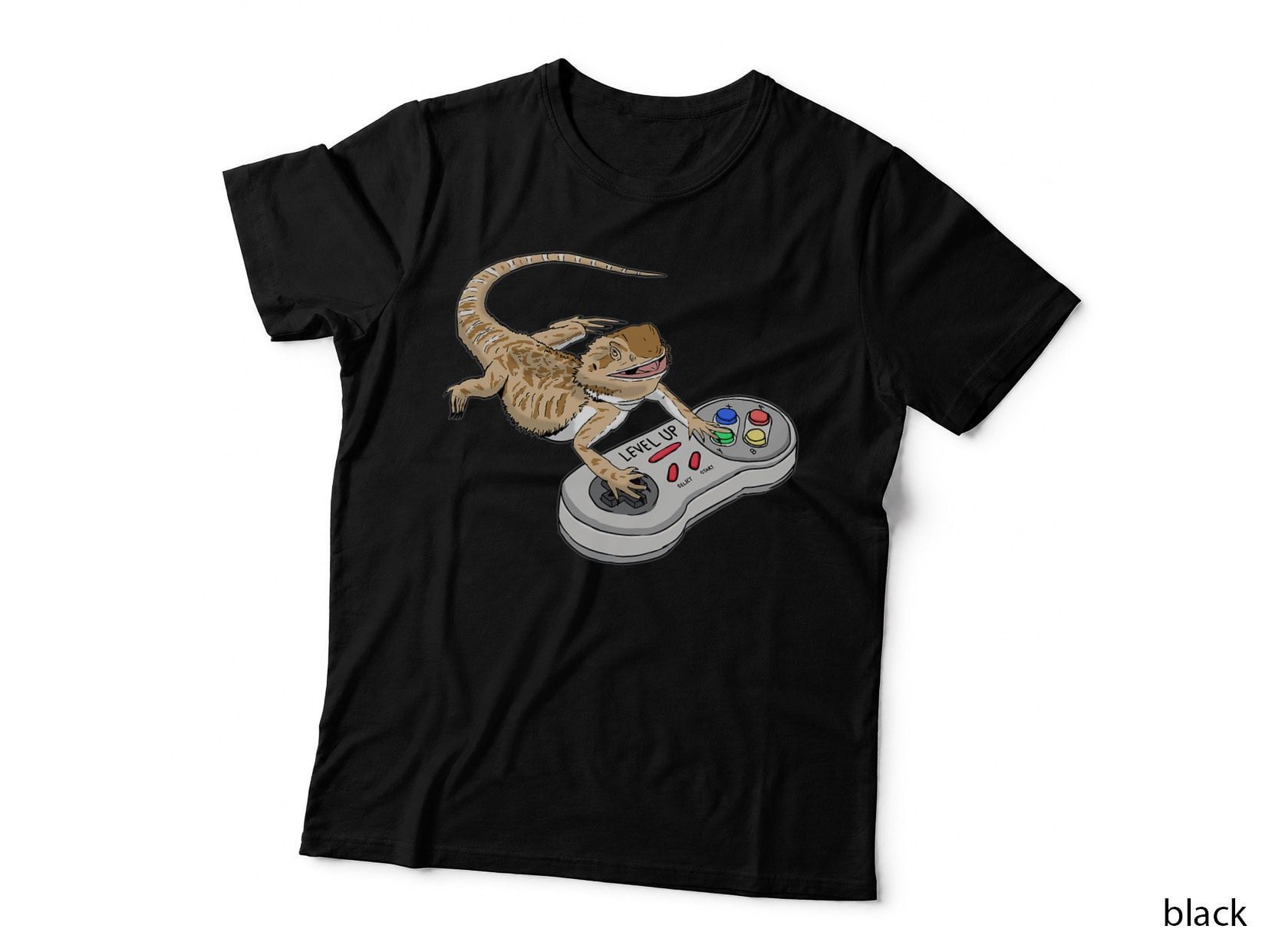 Bearded Dragon Playing Video Game Reptiles Pagona Gamers T-Shirt