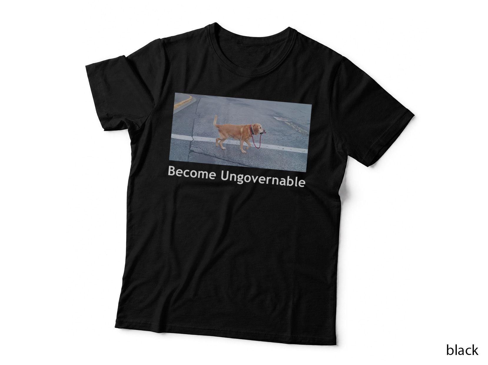 Become Ungovernable Funny Dog Meme Men Women, Political, Sarcastic Humor T-Shirt