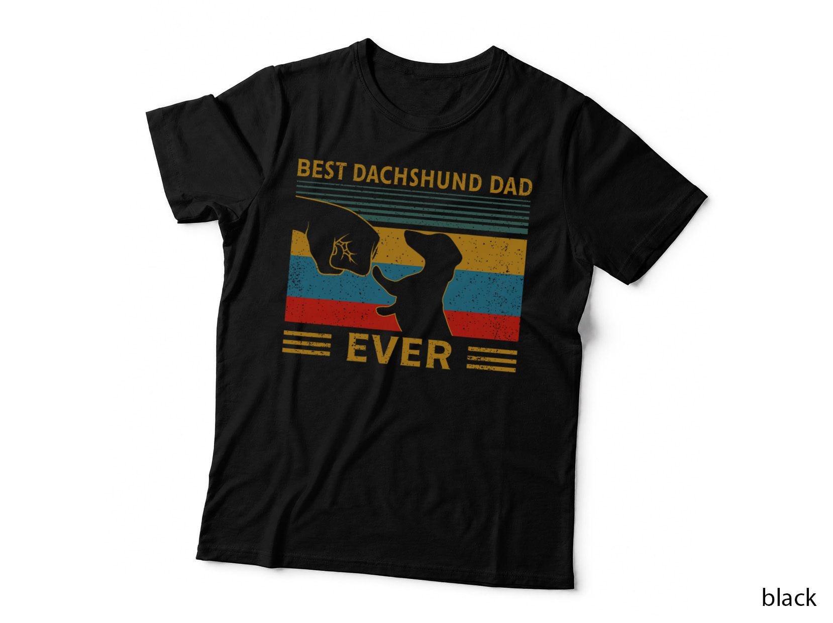 Best Dachshund Dad Ever Funny Weiner Dog Men Gifts, Sausage Dog Lover T-Shirt