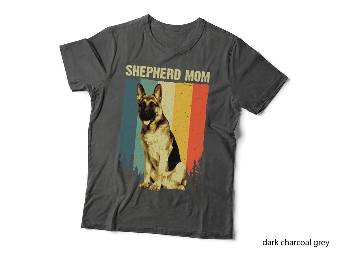 Best German Shepherd Mom Art Women Dog Owner Pet Lover Retro T-Shirt