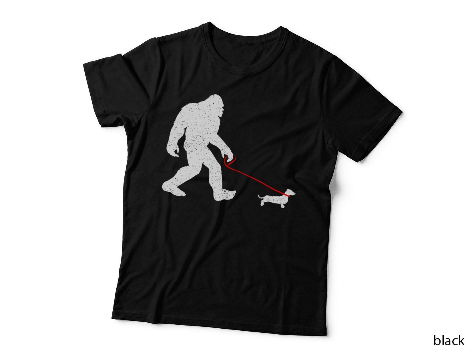 Bigfoot Walking Dachshund Weiner Dog Sasquatch Gifts T-Shirt