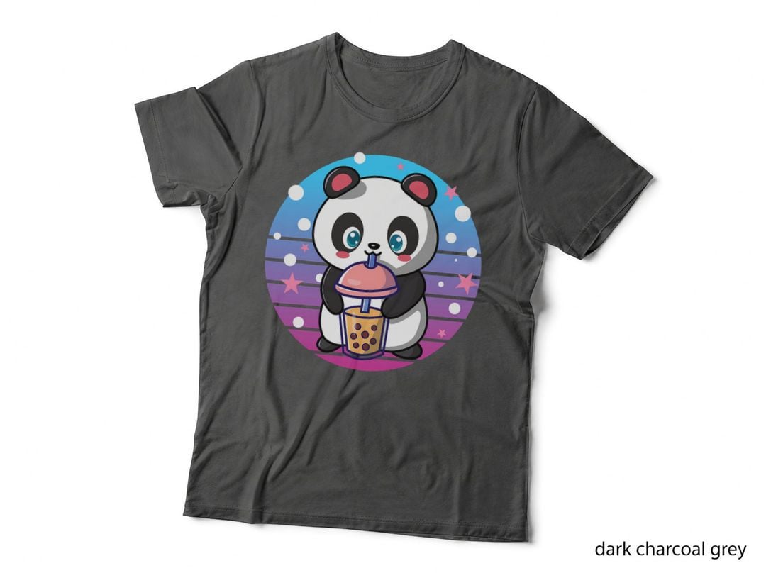 Boba Tapioca Pearls Bubble Milk Tea Drink Panda Lover Kids T-Shirt