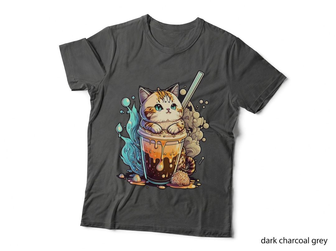 Bubble Tea Cat Kitten Japan Drink, Japanese Culture, Cute Animal T-Shirt