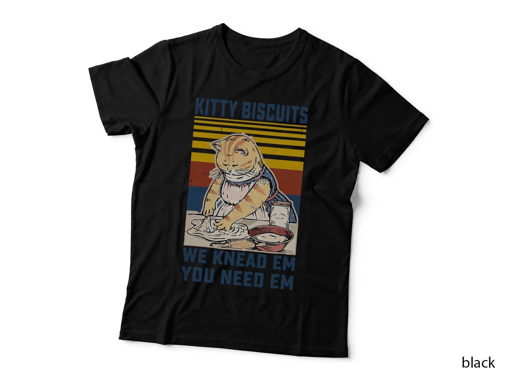 Cat Baking Humor Pun T-Shirt, Kitty Biscuits Tee