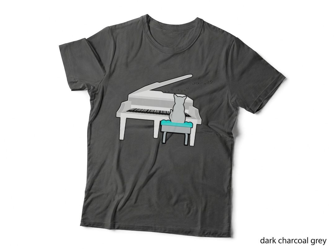 Cat Playing Piano Music Lover Funny, Cats Playing Instruments T-Shirt