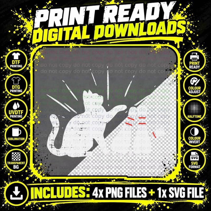 Cat Tipping Bowling Pins Fun Bowler Girls Kids Toddler Png SVG Digital Bundle