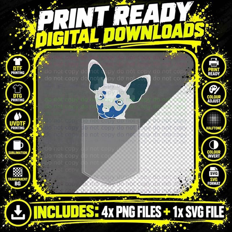Chihuahua in Pocket Design Chiwawa Lovers Gifts Png SVG Digital Bundle