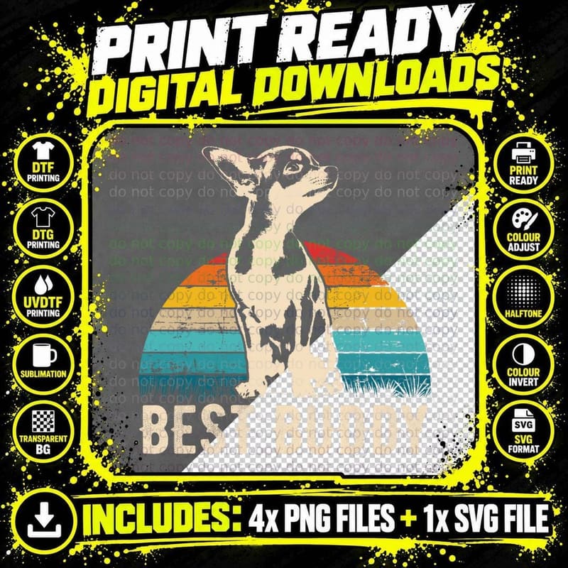 Chihuahueño Chihuahua Dog Breed, Mexican Dog Png SVG Digital Bundle