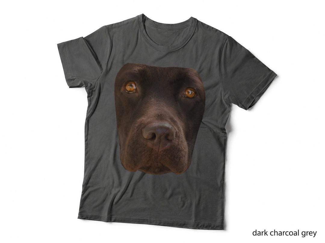 Chocolate Lab Lovers Dark Brown Dog Face Costume, Labrador Lover Gift T-Shirt