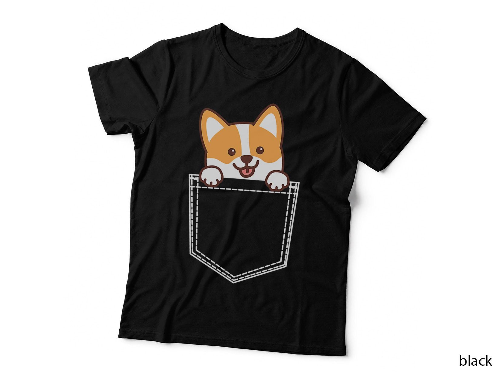 Corgi in Pocket Funny Corgi Shirt, Cute Graphic Dog Love T-Shirt