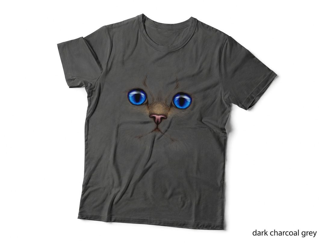 Cute Cat Face Blue Eyes for Lovers Cats Kitty Kitten Owner T-Shirt