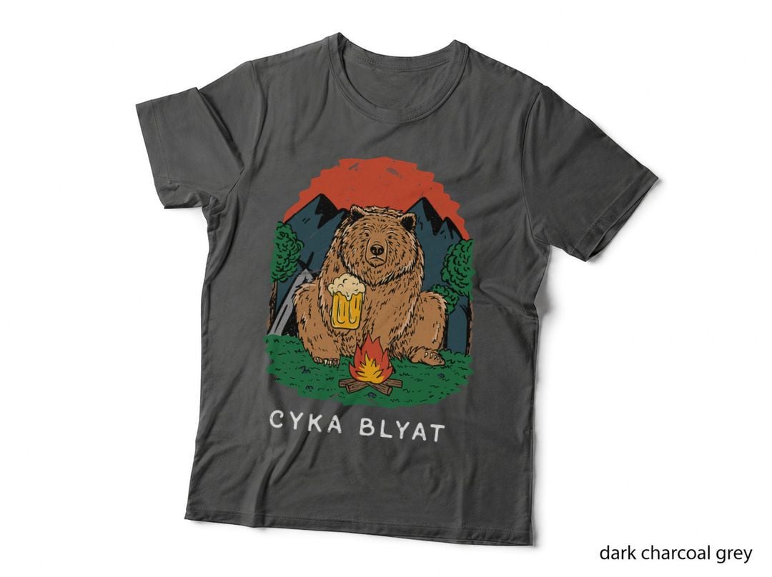 Cyka Blyat - Russian Bear Funny Saying Udssr Russia Patriot T-Shirt
