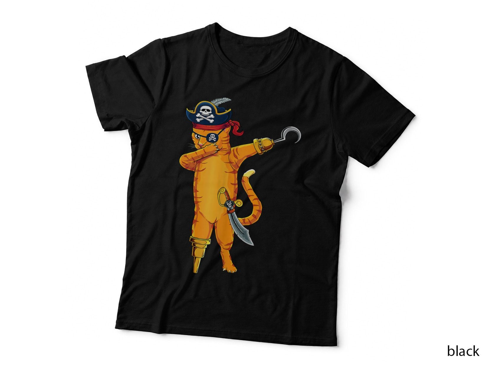 Dabbing Pirate Cat- Dab & Pet Kitten Lover T-Shirt