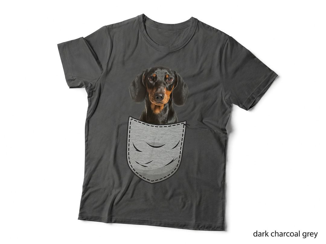 Dachshund Cap Dachshund Chest Bag Pocket Dog Owners, Weiner Dog T-Shirt