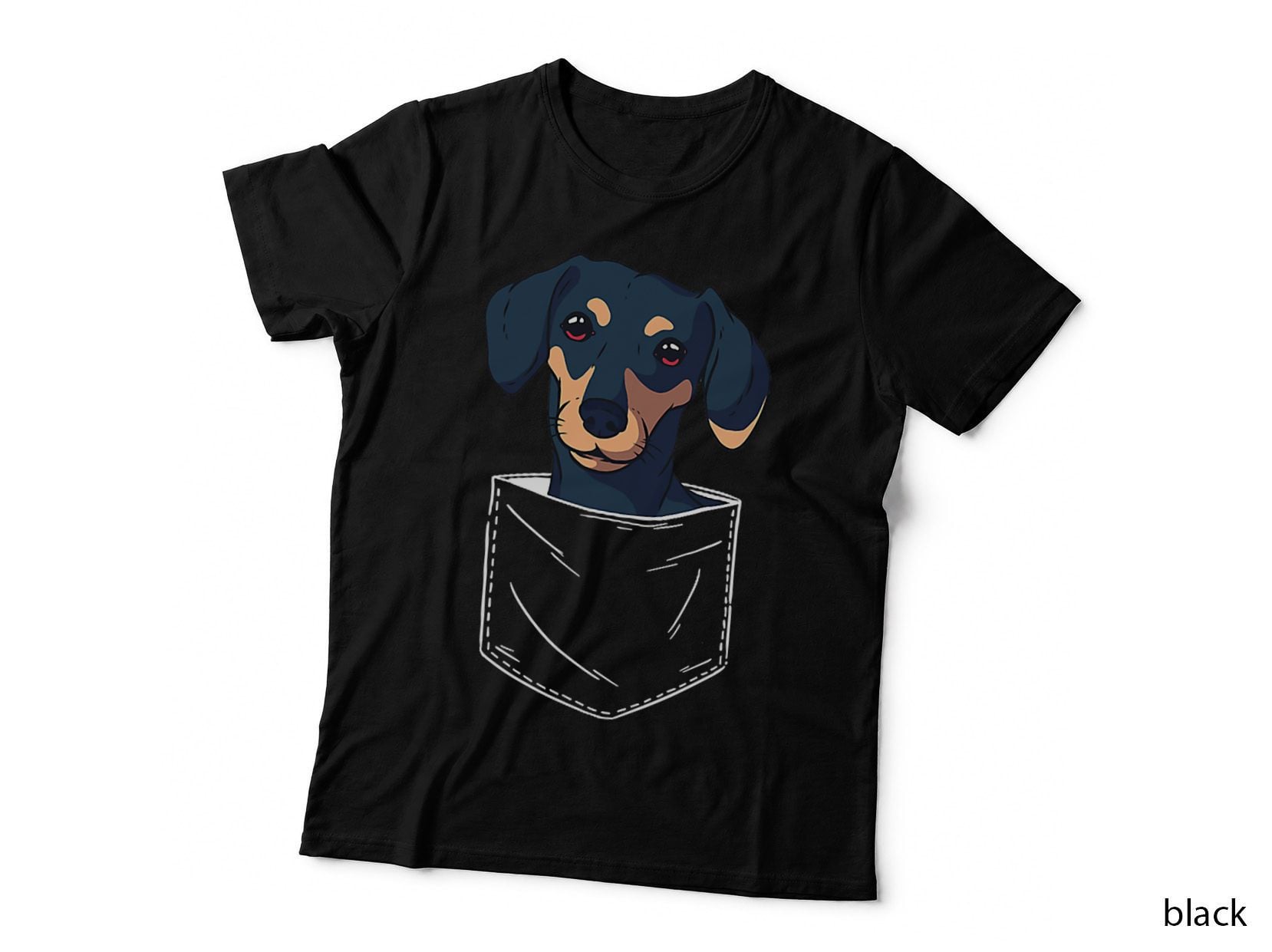Dachshund Dog Pocket, Weiner Dog, Sausage Dog, for Women, Men's T-Shirt