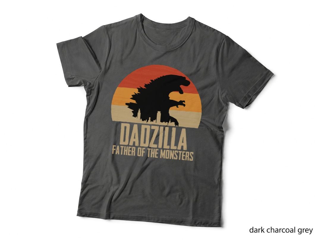 Dinosaur Dad Monsters Father's Day Dadzilla Dino Sunset T-Shirt