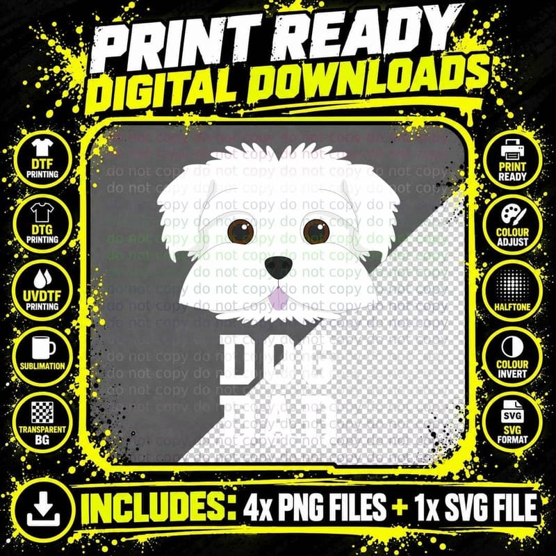 Dog Dad Maltese - Fathers Day, Father's Day Gift Png SVG Digital Bundle