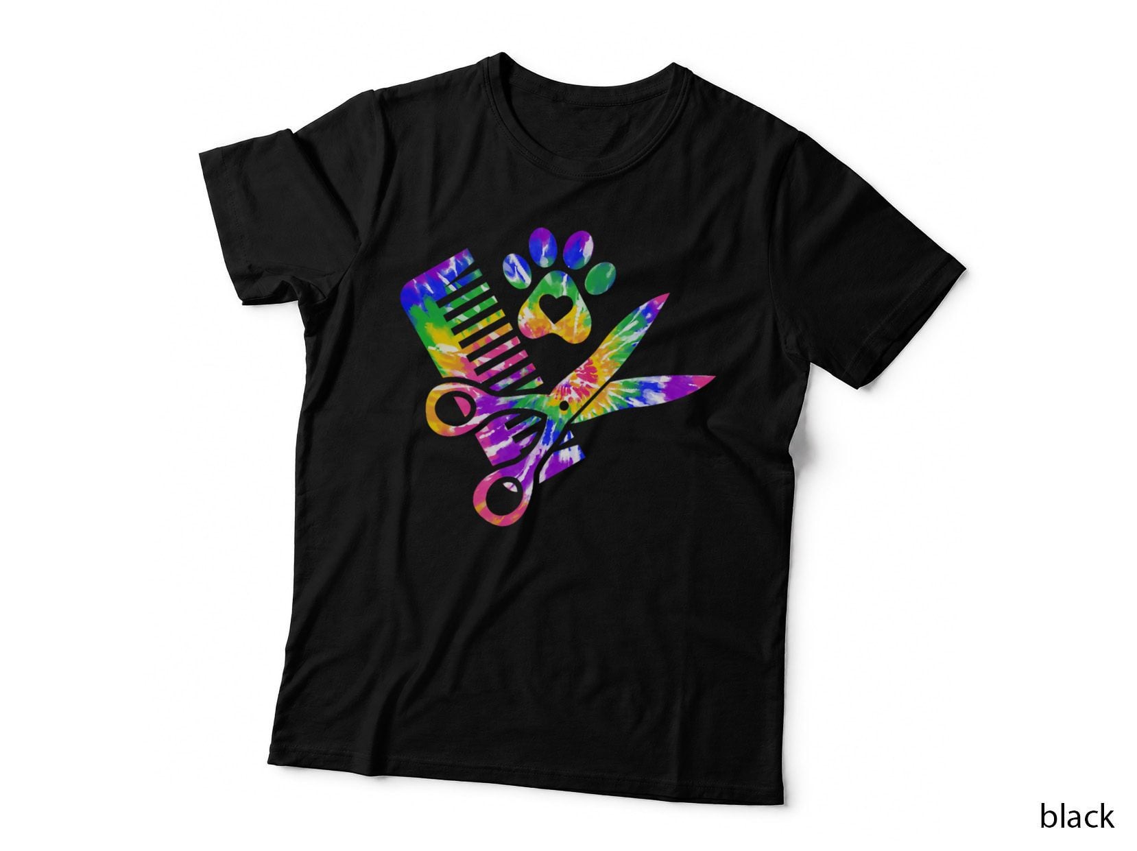 Dog Groomer Tie Dye Cute for Future Dog Groomers T-Shirt