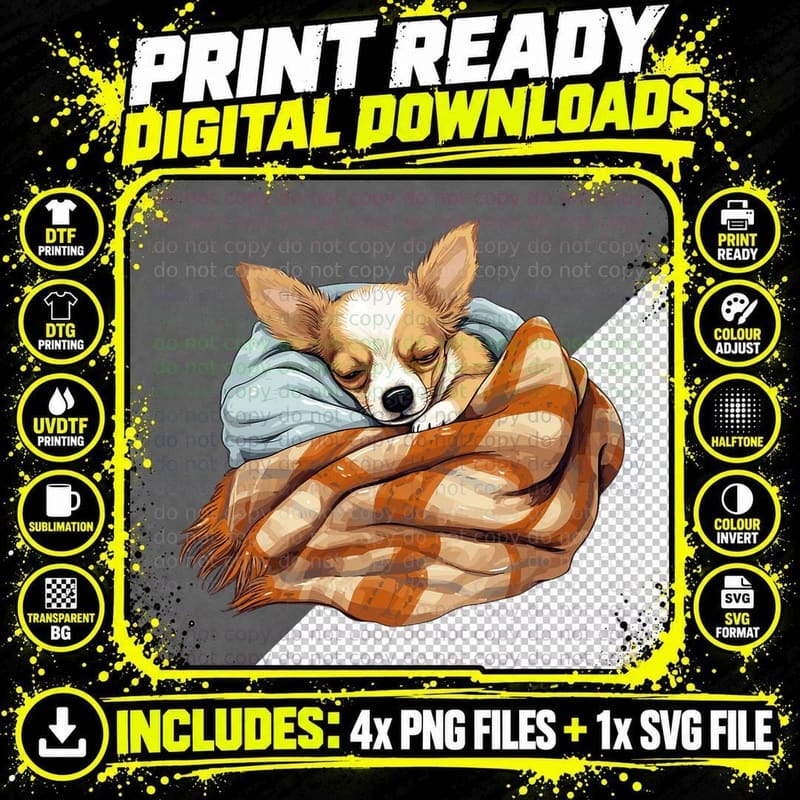 Dog Owner Official Favorite Chihuahua Sleep, for Women Png SVG Digital Bundle