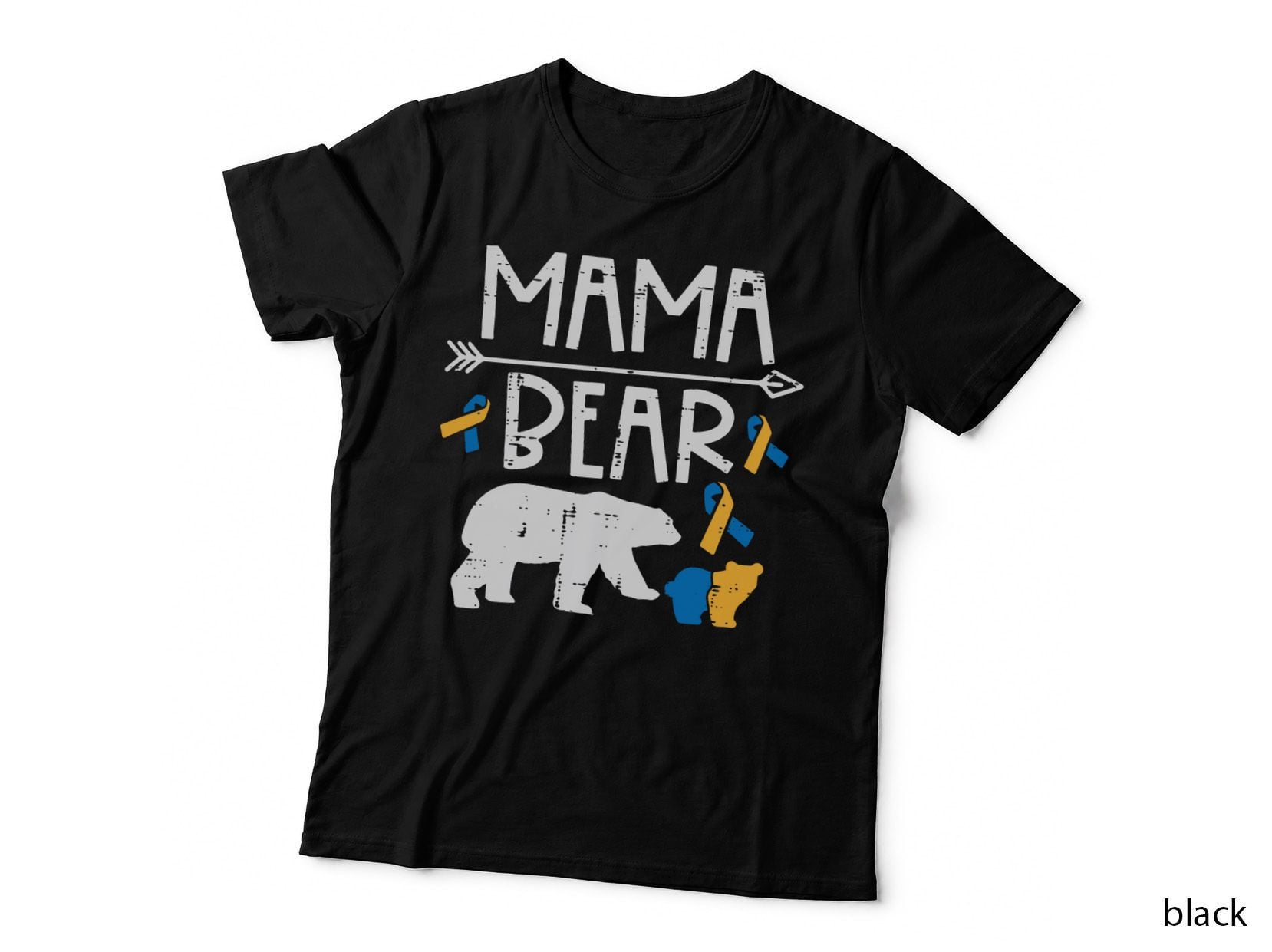 Down Syndrome Awareness Mama Bear T21 Family Mom Mommy Women T-Shirt
