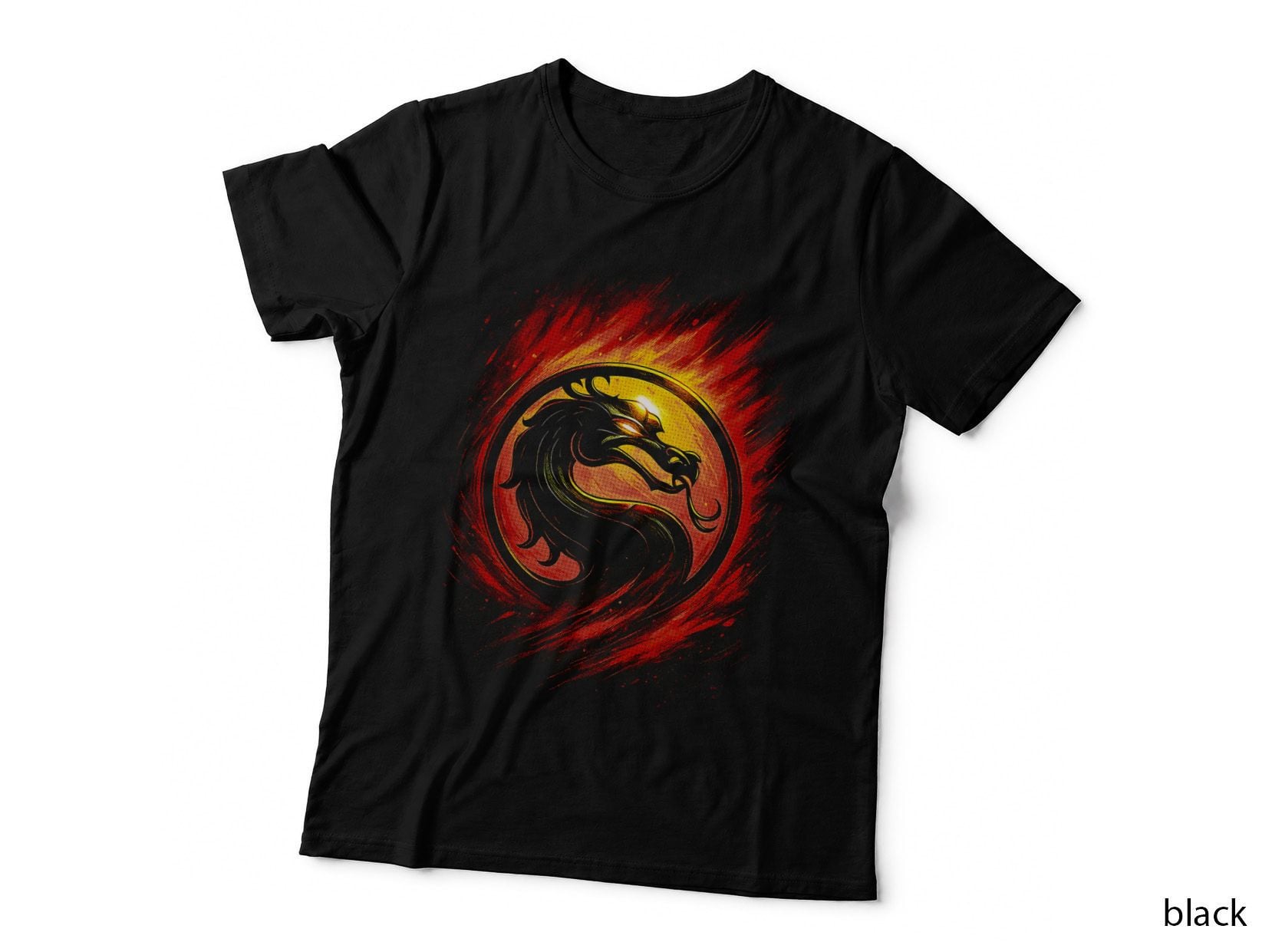 Dragon Fire T-Shirt, Fantasy Art Print, Mythical Creature Apparel
