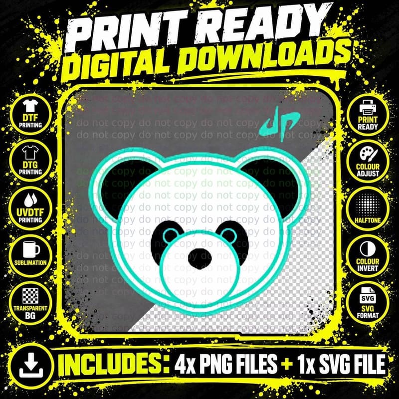Dude Perfect Panda T-Shirt Png SVG Digital Bundle