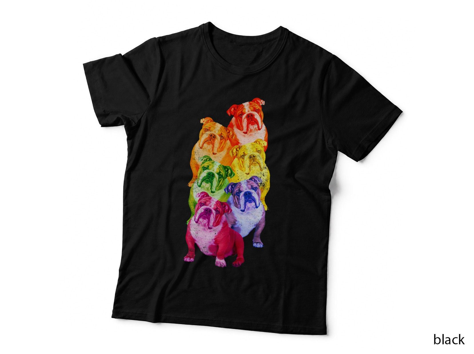 English Bulldog Rainbow Flag Gay Pride LGBT Dog Lover T-Shirt