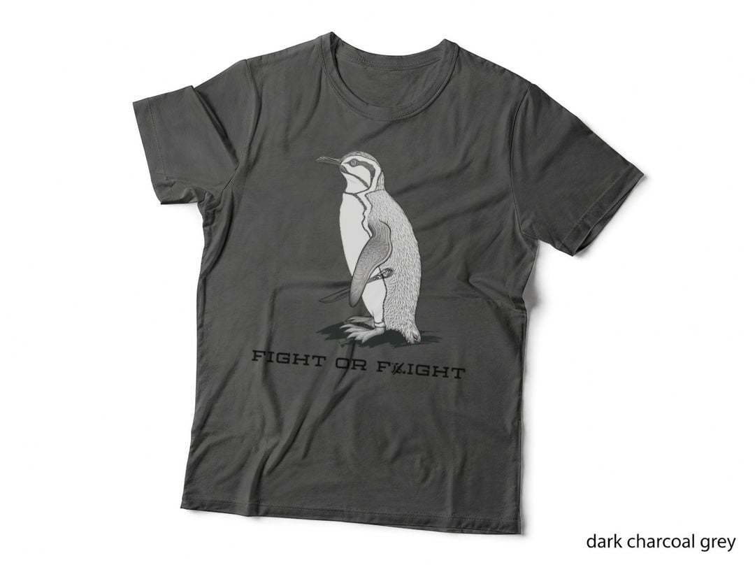 Fight or Flight Funny Penguin Pun Fight or Flight Bird Meme T-Shirt