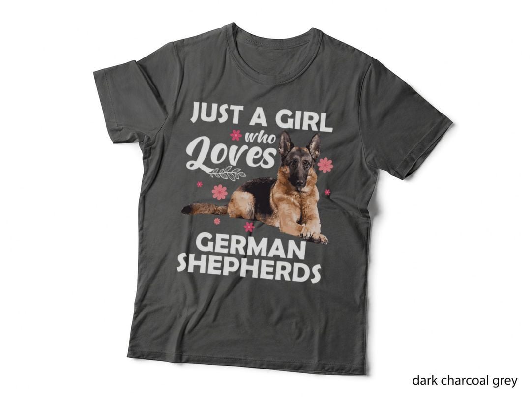 Funny German Shepherd Art for Girls Women Kids Dog Lovers T-Shirt