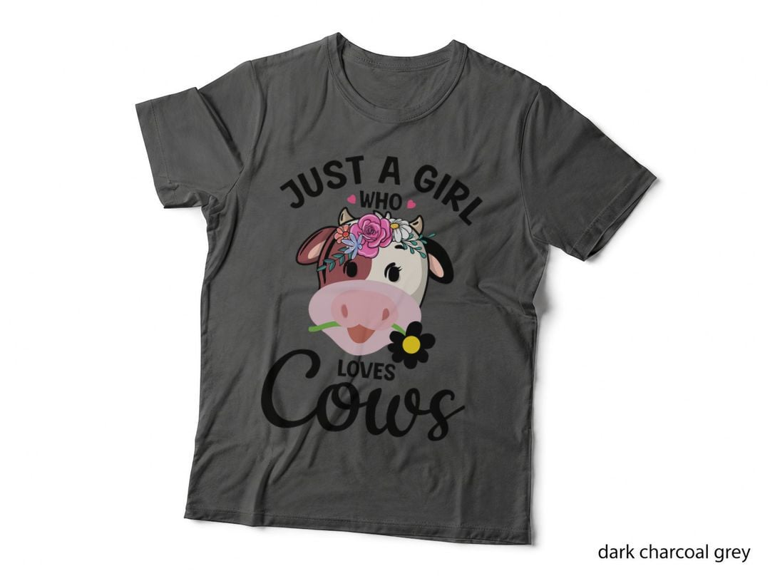 Funny Just a Girl Who Loves Cows, Cow Farmer Farm Women T-Shirt