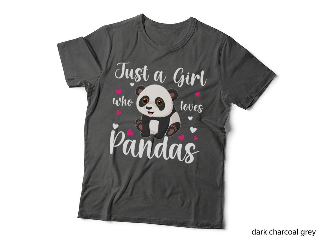 Funny Kids Panda Just a Girl Who Loves Pandas T-Shirt