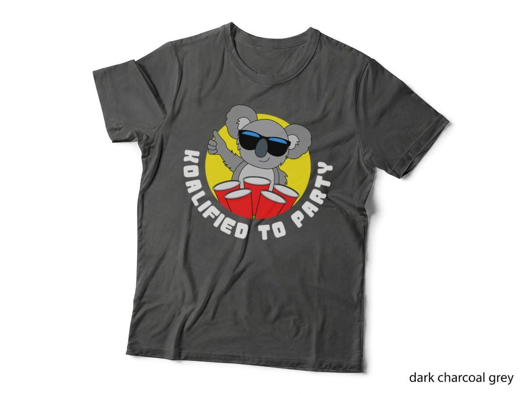 Funny Koalified to Party T-Shirt Koala Bear Animal Quote, Animal Lover Gift