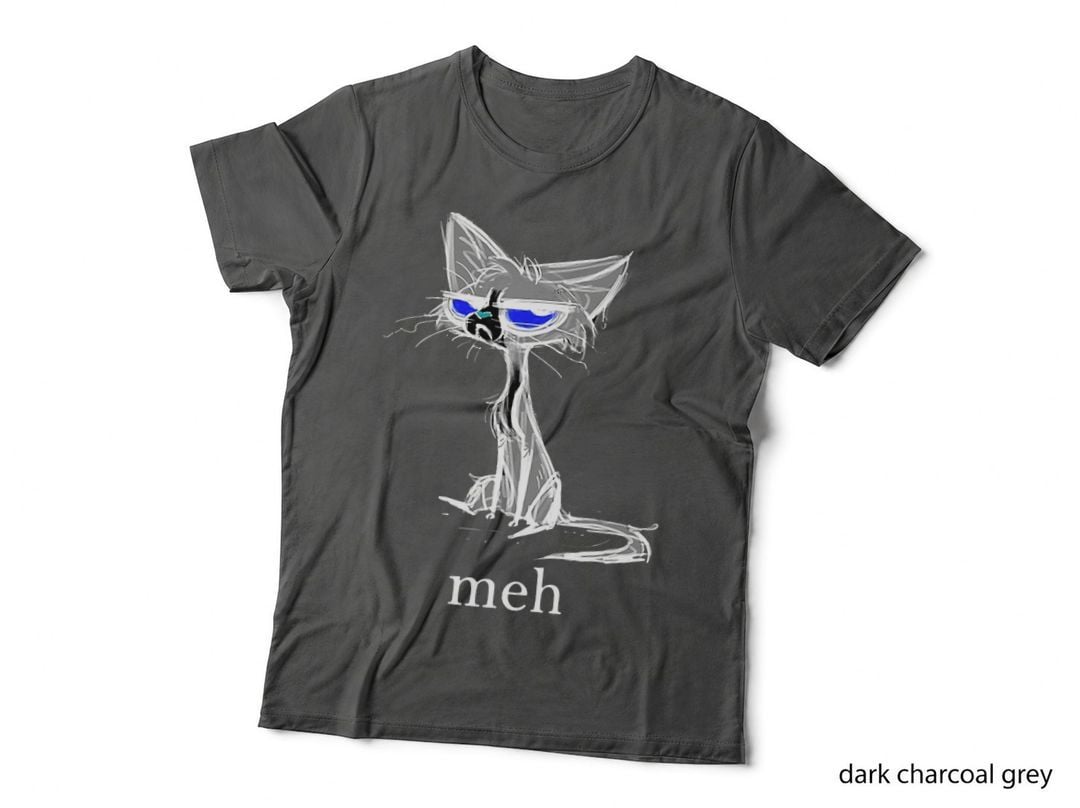 Funny Meh Cat Gift for Cat Lovers, Cat Lover, Humor, Animal Lover Gift T-Shirt