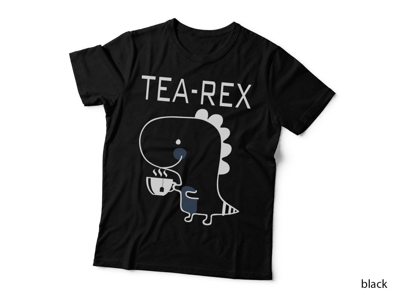 Funny Tea T-Rex, Dad Mom Boy Girl Birth-Day, Dad Mom Boy Girl Birthday T-Shirt