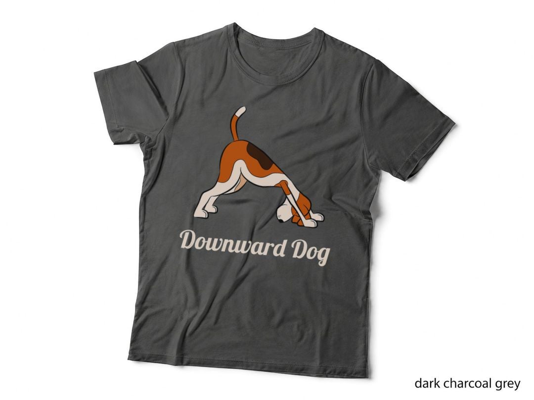 Funny Yoga Pose Meditation Animals Downward Dog, Yoga Humor T-Shirt