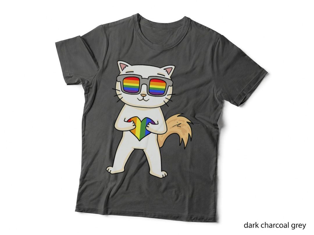 Gay Pride LGBT Rainbow - Cat Breed Turkish Van - LGBT Heart T-Shirt